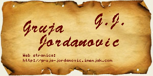Gruja Jordanović vizit kartica
